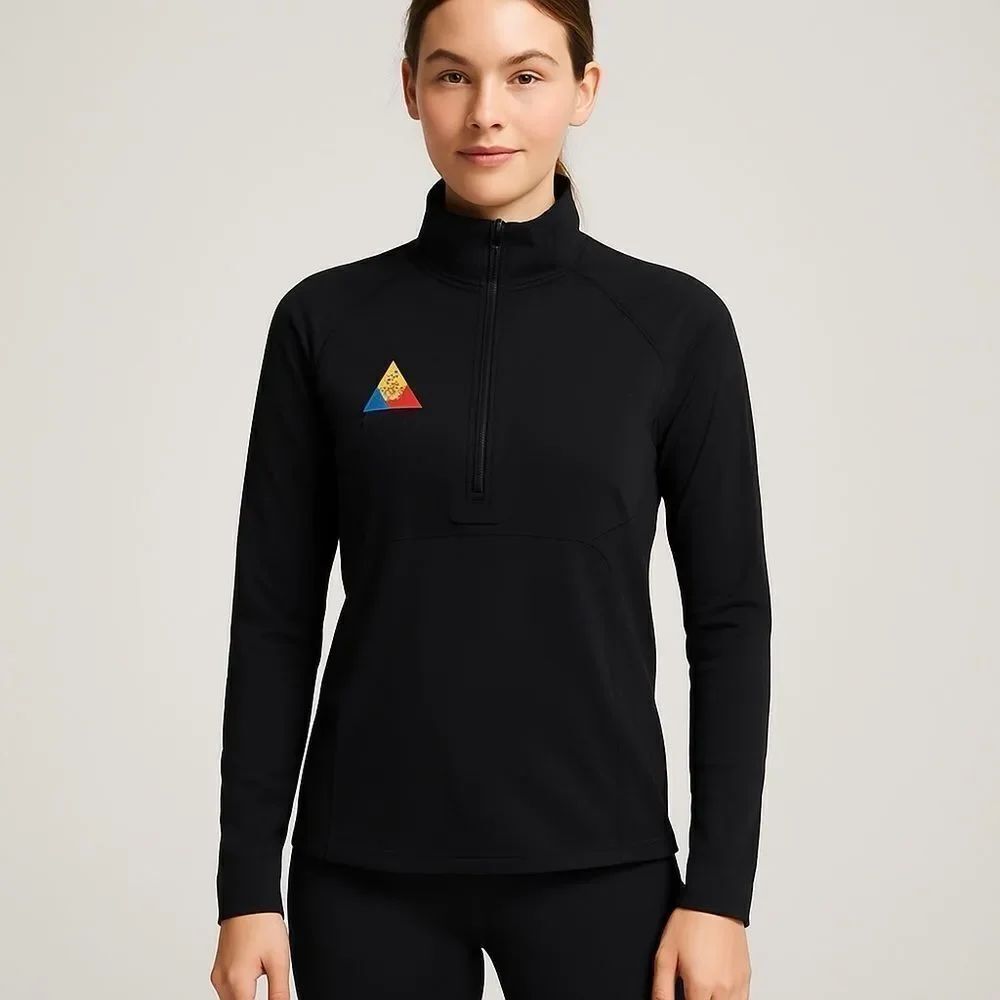 Lululemon Fit Crew Black Half Zip Pullover Women’s Size 10 Thumbholes